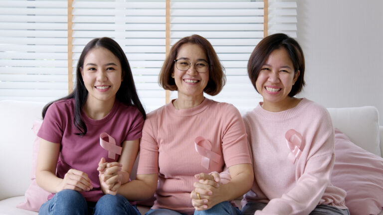 With a family history of disease, a grandmother, her daughter and granddaughter sit with solidarity to help fight, prevent and protect their family from cancer and other inherited disease.